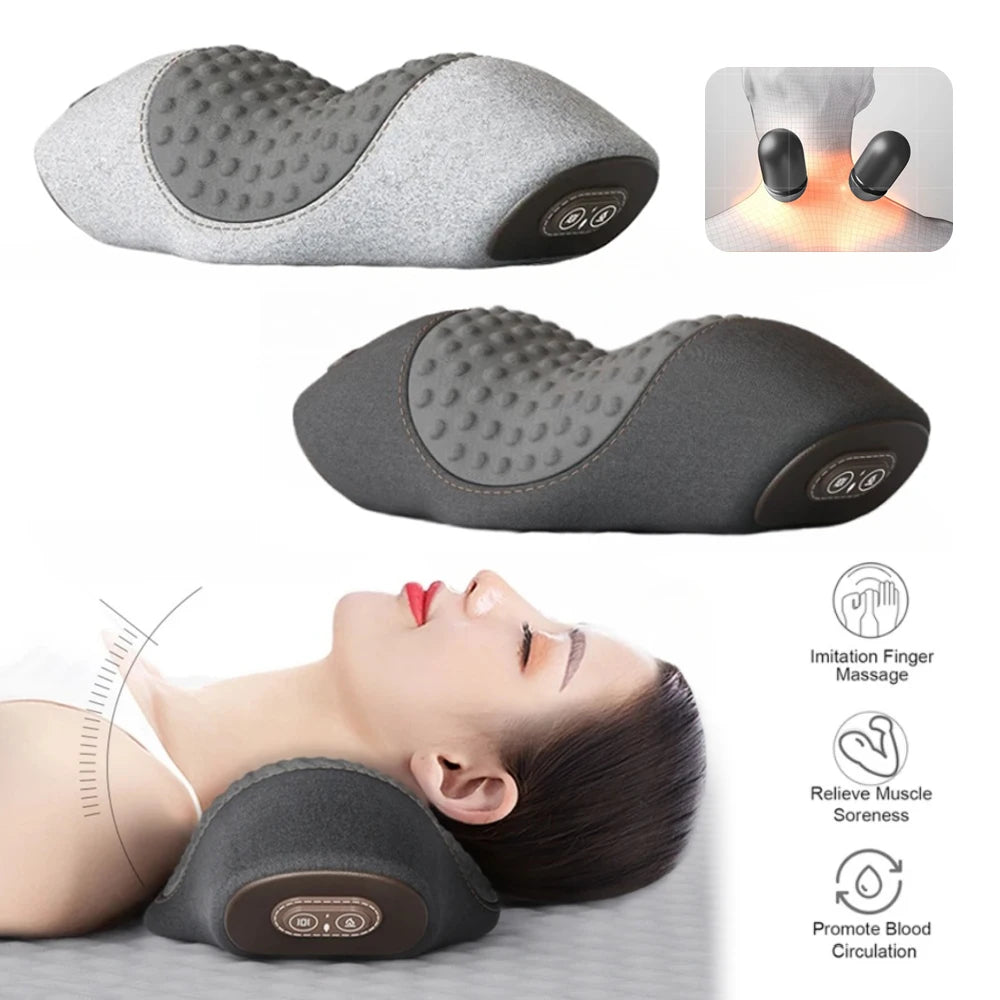 Heated Vibration Neck Massage Pillow