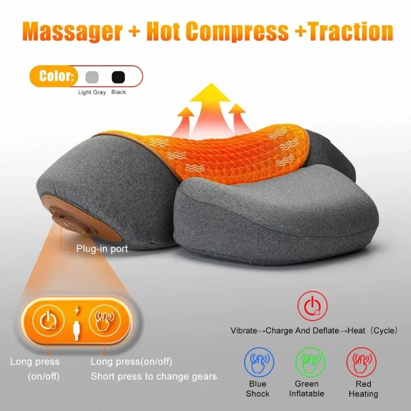Heated Vibration Neck Massage Pillow